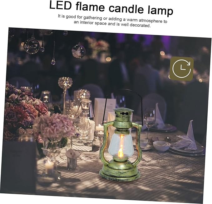 Alipis Retro Horse Lantern Night Light Battery-Powered Boho Decor Cordless Lamp for Bar