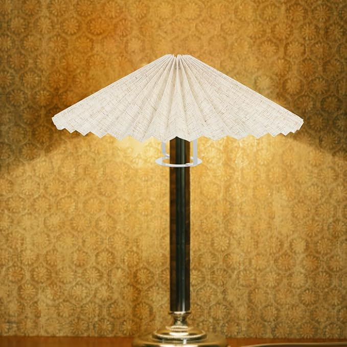 Pleated Fabric Lamp Shade Cover for Pendant and Table Lamps Modern Decorative Light Accessory Umbrella Shape Easy to Install Versatile Home Decor