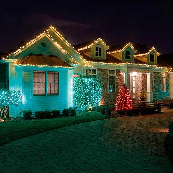 50pack C9 Christmas LED Light Bulbs, Strawberry Replacement Bulb 2200K Warm White Shatterproof & Waterproof Outdoor String Light Bulbs, E17 Candelabra Base Edison LED Bulbs for Decoration