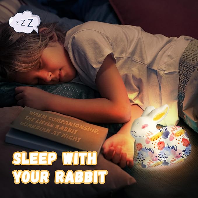 Paint Your Own Bunny Lamp Kit, Arts and Crafts for Kids Ages 8-12, Art Supplies Painting kit for Kids 6-12, Bunny Crafts Night Light, Birthday Easter Party Holiday Gift for Girls Boys Ages 3 4 5 6 7+
