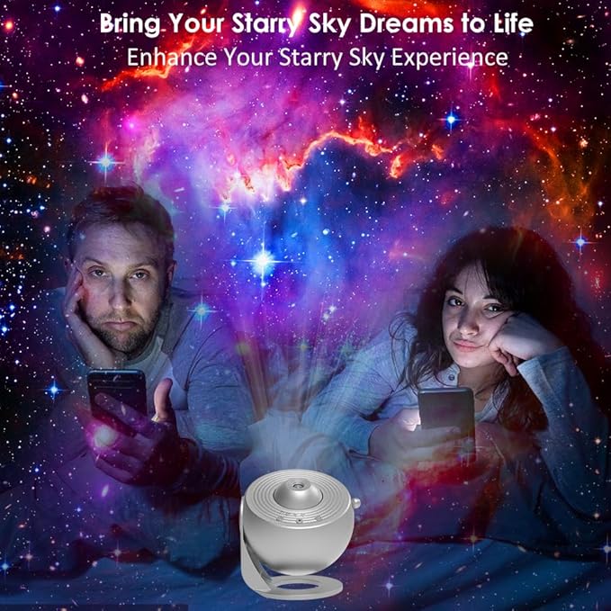 Planetarium Projector for Bedroom, Star Galaxy Light Projector with Nebula Milky Way, LED Night Light for Ceiling with Timer, Mood Lighting for Adults Kids Teens, Home Theater (Silver)