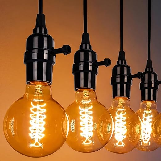 Retisee 20 Pack Hanging Pendant Light Cord Kit Bulk E27 Base 4ft Adjustable Hanging Heavy Duty Industrial Edison Bulb Lamp Swag Light Kit for Kitchen Dining Room Terraces (with Control Knob)