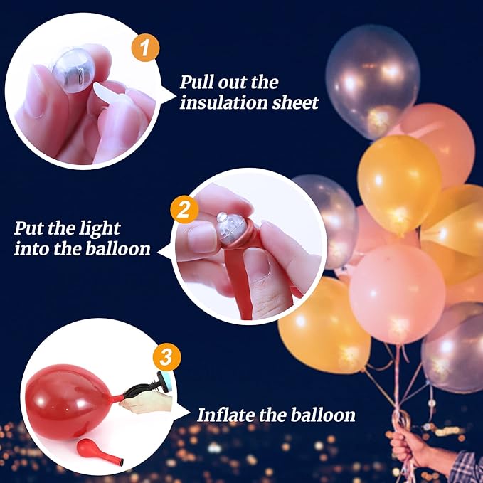 100PCs Mini Led Lights, Led Balloons Light up Balloons for Party Decorations Neon Party Lights for Paper Lantern Easter Eggs Birthday Party Wedding Halloween Christmas Decoration - Blinking Green