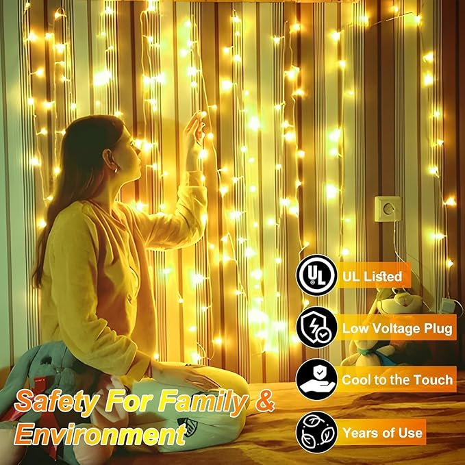 340 LED 90FT Christmas String Lights Outdoor, 12 Pro Modes and Timer Memory & Brightness, Plug in Waterproof Dark Green Wire Twinkle Light for for Xmas Yard Tree Wedding Party Decor (Warm White)