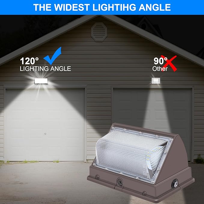 120W LED Wall Pack Lights Dusk to Dawn with Photocell, 15840LM 5000K Super Bright Outdoor Wall Packs, Commercial IP65 Waterproof Outside Security Lighting (4 Pack)