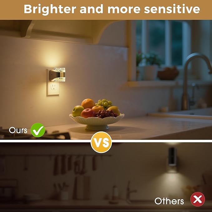 L LOHAS LED 4 Pack 3CCT Night Lights Plug into Wall, 3000K/4000k/5000K Adjustable Color Temperature Night Light,Bubble Nightlight with Dusk to Dawn Sensor for Rooms Bathroom Hallway