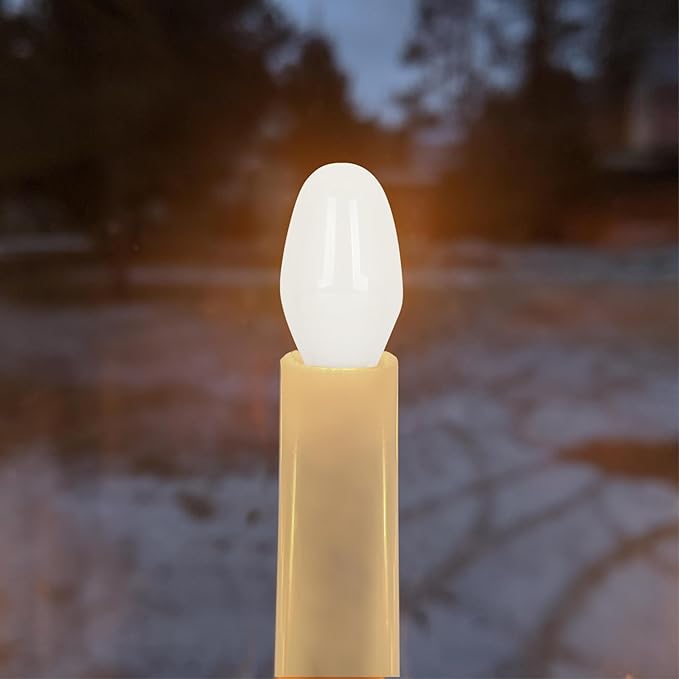 Westinghouse 5283000 0.4 Watt (4 Watt Equivalent) C7 Frosted Filament LED Light Bulb, Candelabra Base, 2 Pack