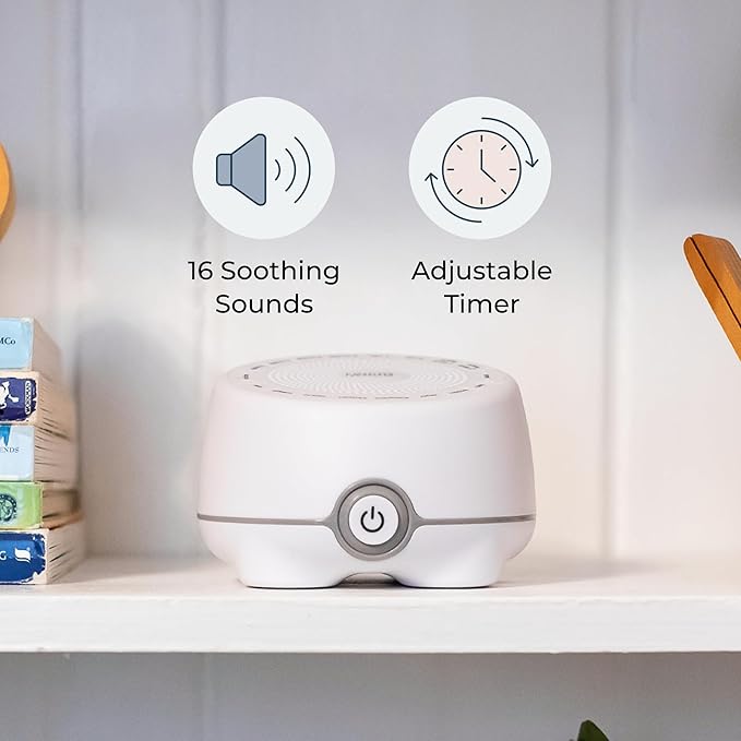 Yogasleep Whish White Noise Sound Machine, 16 Natural & Soothing Sounds, Volume Control for Baby & Adults, Get Office Privacy, Concentration, Sleep Aid, Compact for Easy Travel, Essentials for Nursery