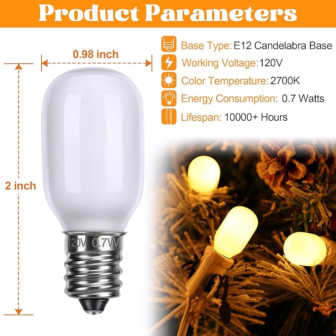 Meonum Christmas Village House Accessories Cord 9 LED Light Bulbs, Christmas Blow Mode Light Kit with Switch Compatible with Dept 56 Christmas Holiday Craft Projects Decorations Decor