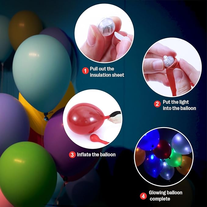 AIKEI 100pcs Mini Led Lights,Waterproof Long Standby Time Mini LED Balloon Lights for Paper Lantern Halloween Christmas Birthday Party Wedding Decoration for Indoor Outdoor Warm White