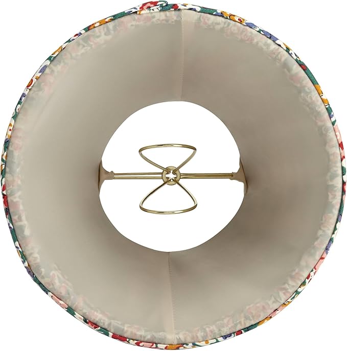 Springcrest Nelle Multi-Color Floral Cottage Core Pleated Shade 3.5x6x5 (Clip-On) - Springcrest