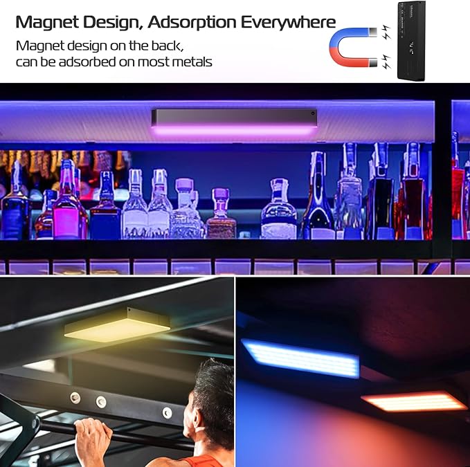ULANZI LT002 RGB Video Light, Portable LED Camera Light Panel 0-360 Full Color, CRI 95+ 2500-9000K LED Video Light, 4000mAh Rechargeable LED DSLR Lighting for Vlogging, Photography, Video Conference