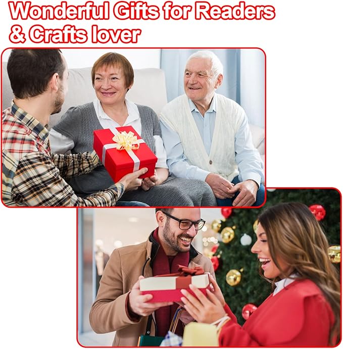 630nm Red Neck Reading Light - Zero Blue Light, Rechargeable Dimmable Portable LED Red Neck Book Lamp for Reading, Crafts, Crochet at Night, Ideal Gift for Readers and Craft Lovers（White
