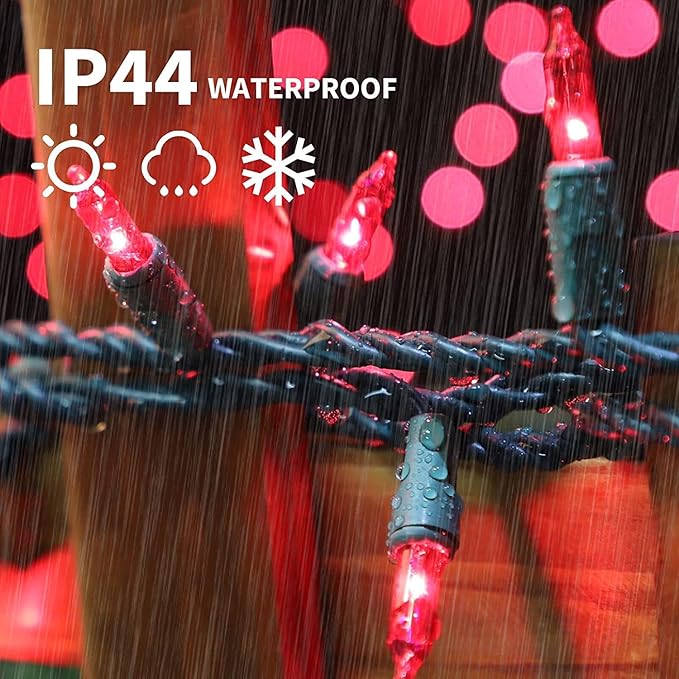 LAMPHOME Pink Valentine's Lights，Valentine's Day Decoration 150 Count 31.9ft UL Certified Mini Bulb String Light for Outdoor Christmas Garland Tree Garden Party Patio Wedding