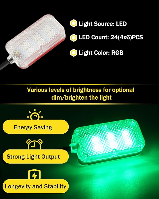 Car LED Interior Lights，RGB Decorative Mood Lighting for Car Foot Ambient Lighting ，APP Control Music Sound-Activated Car LED Strip Light Accessories，USB Decoration Atmosphere Lights
