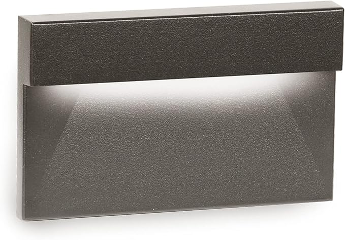WAC Landscape Lighting, LED 12V Horizontal Ledge Indoor or Outdoor Step and Wall Light Amber 1800K Built-in LED in Bronze