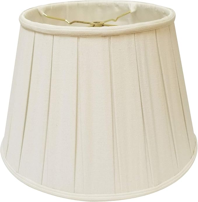 Royal Designs, Inc. Empire English Pleat Lamp Shade, BSO-724-14LNEG, 10 x 14.5 x 10, Linen Eggshell