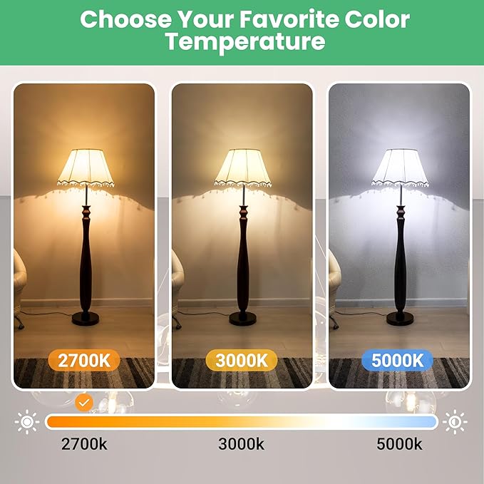 VOLIVO 24 Pack LED Light Bulbs, 60 Watt Equivalent A19 LED Bulb, Soft White 2700K, 9W E26 Standard Base, UL Listed 800 Lumens 120V, Non-Dimmable, Energy Saving Lightbulbs for Bedroom Indoor