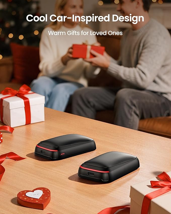 Gaiatop Electric Hand Warmers Rechargeable, Magnetic Pocket Hand Warmer 2-Pack, 3s Fast Heating, Fits in Gloves, Winter Sports Hunting Accessories, Warm Day Gifts for Men Women