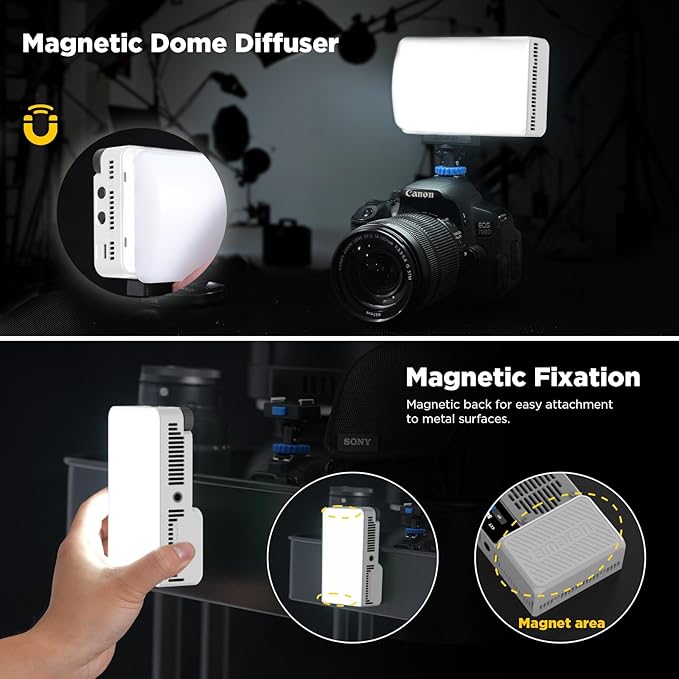 Amaran Ace 25x Pocket Bi-Color LED Light: Boost Mode Up to 32W, Bi-Color Mini Video Light (2,700-6,500K), 1,636 Lux@1m, 4,500mAh Battery with PD Fast Charging for Mobile Creators (White)