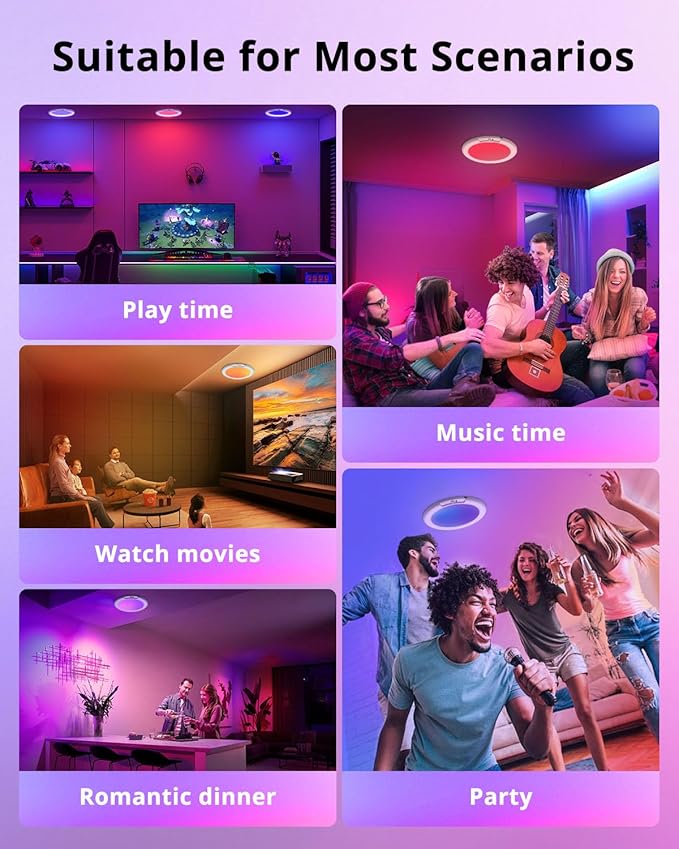 wowatt 13 Colours Battery Operated Ceiling Lights, Rechargeable Motion Sensor Light Indoor Wireless Shower Lamp with Remote, 7.48in Dimmable Timing Motion Activated for Closet Shower Pantry