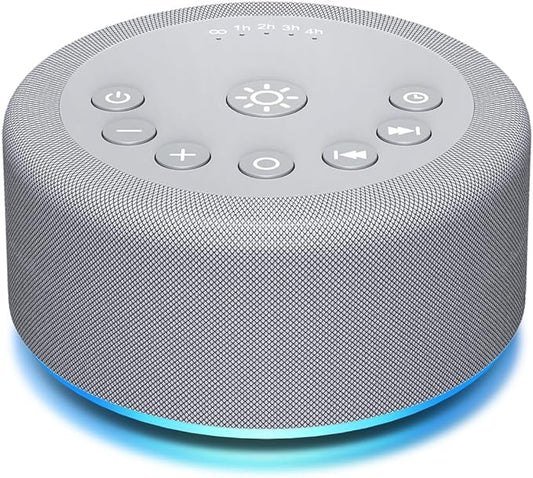 Sound Machine Night Light White Noise Brown Noise Machine 30 Non Looping Sounds 12 Lights 5 Timers 36 Adjustable Volume Memory Function Sleep Sounds Machine for Baby Kids Adult & Home Office Travel