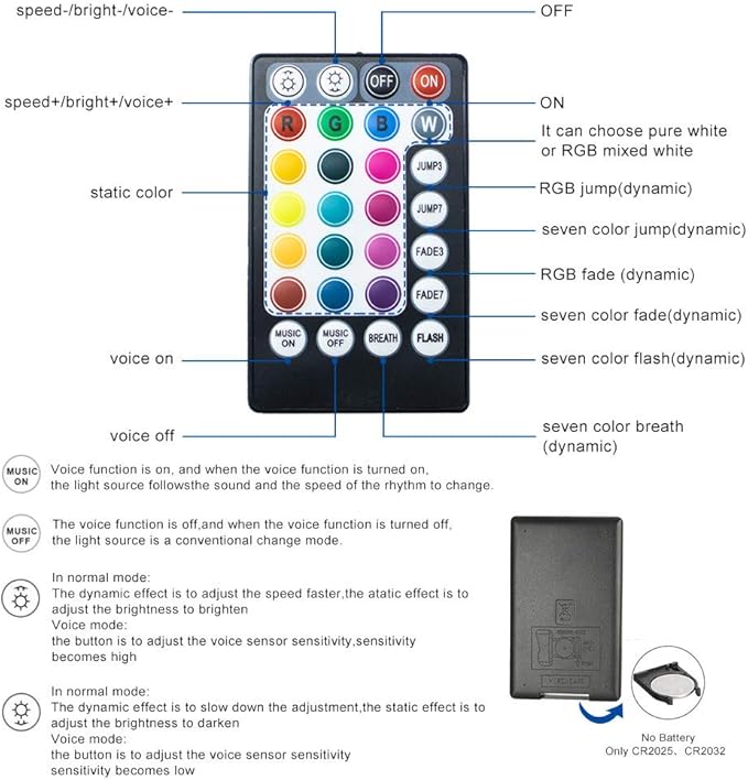 AMKI RGBW 16W Sound Mode Light Source Engine Driver Remote/APP Control Starlight Box Motor for Fiber Optic Star Ceiling Light Kit