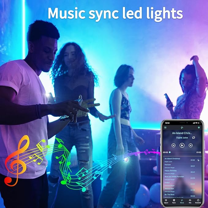 100ft Outdoor LED Strip Lights Waterproof,IP68 Outside Led Light Strips Waterproof,Color Changing with App/Remote Control,Music Sync RGB Outdoor Led Rope Lights for Bedroom
