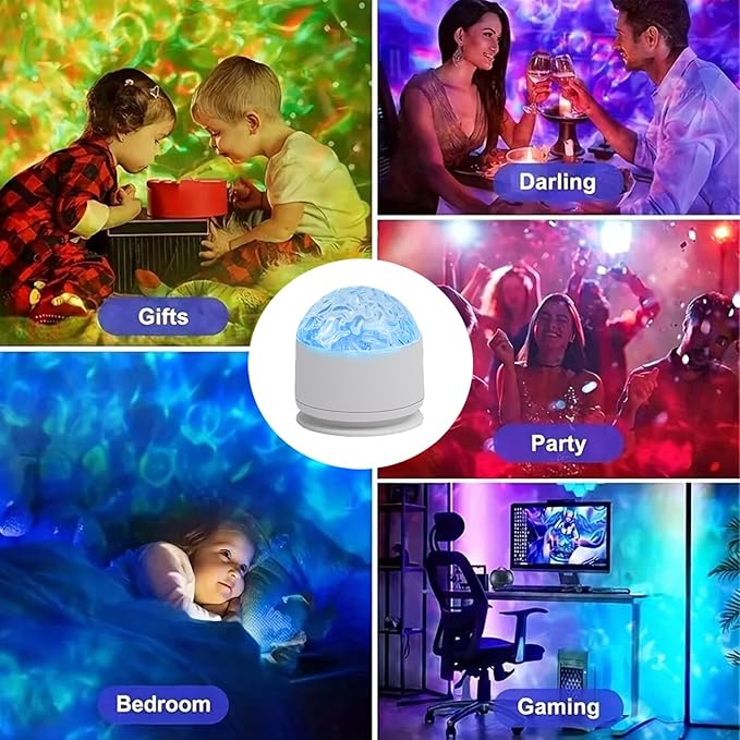 2 in 1 Galaxy Light, 16 Color Aurora Night Light Projector, Ocean Wave Projector with Remote Control, USB Recharge Northern Lights Projector for Bedroom Home Decor Gifts (Aurora & Wave)