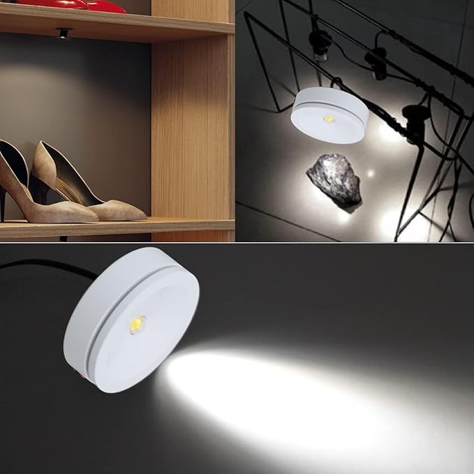 Mini LED Spotlight, 2pcs Aluminum USB 5V LED Spotlight Accent Lights with 4.3ft Cable, Small LED Spot Light for Painting Picture Plants Jewelry Showcase Model Display Shelves