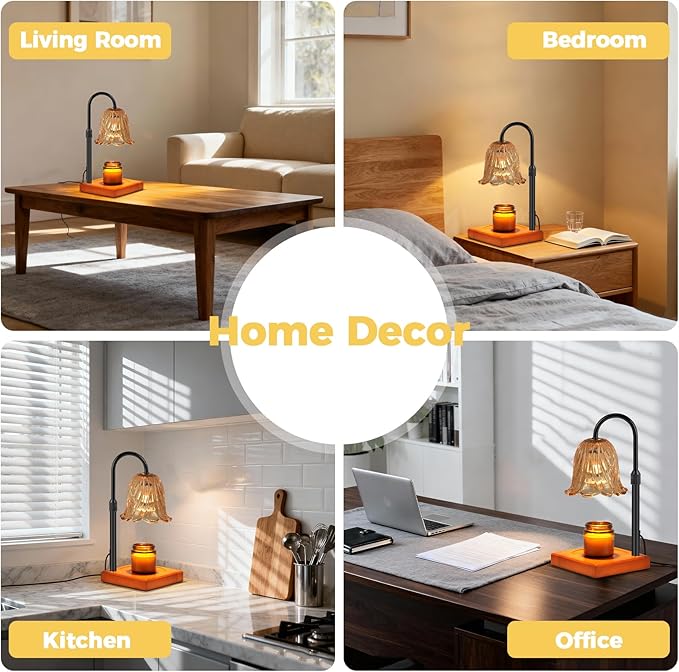 Candle Warmer Lamp with Timer Dimmable, Birthday Gifts for Women Mom, House Warming Gifts New Home Decor, Wax Melt Warmer for Jar Candles