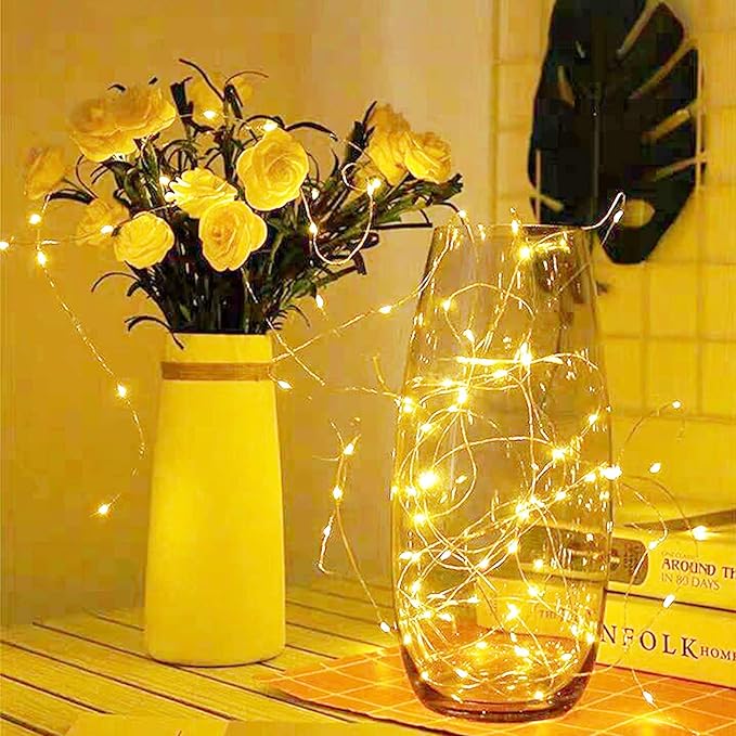 ZNYCYE 10 Pack Fairy Lights with Timer,10 ft 30 LED String Lights 8 Modes Fairy Lights Battery Operated Waterproof for DIY Wedding Party Bedroom Mason Jars Christmas Decorations (Warm White)