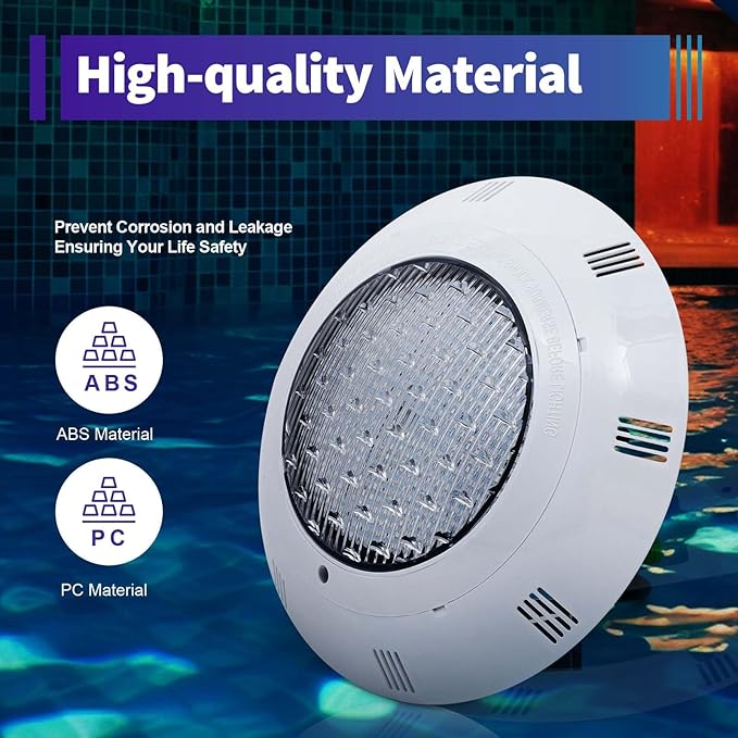 12V Pool Light 45W Submersible Led Light RGB IP68 with Remote 7 Colors Change Led Pool Light for Swimming Pools, Aquariums, Fountains, Ponds