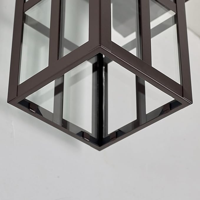 MICSIU 11.75" Bronze Motion Sensor Outdoor Wall Light, Dusk to Dawn Exterior Wall Sconce with 3 Modes, Clear Glass Anti-Rust Porch Light for House, Garage, Oil Rubbed Bronze, 1-Pack