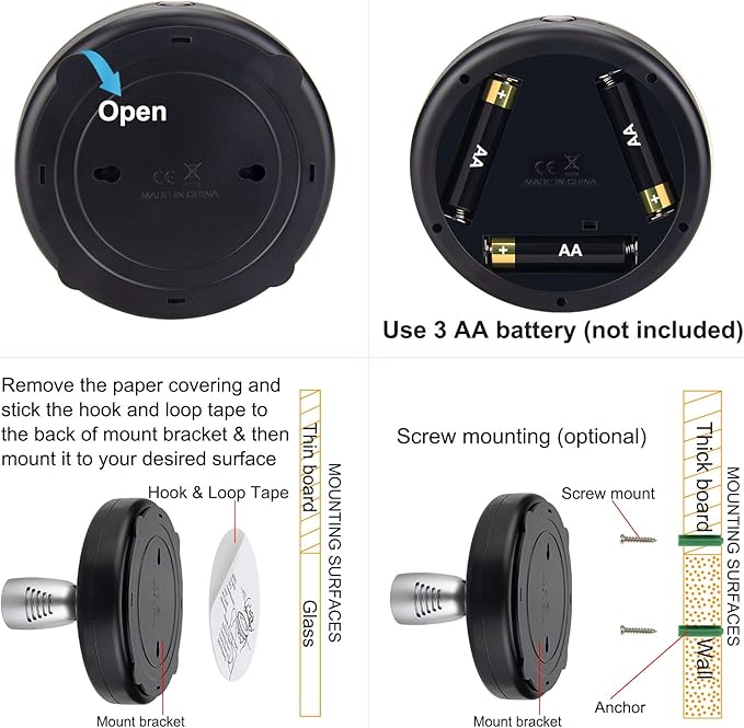 BIGMONAT Wireless Accent Spotlight Indoor for Pictures Light on Walls Battery Operation,Mini LED Spotlight with Remote for Art Paintings 12 Color Changing,Dart Board Light with Rotate Head 2Pack