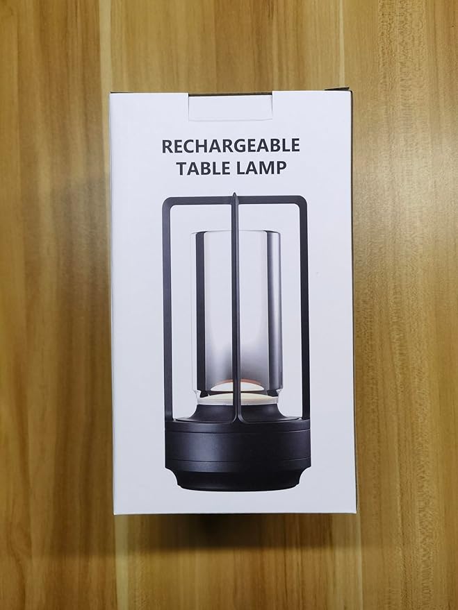 Cordless Portable Table Lamp Rechargeable for Indoor/Outdoor, 3000mAh Small Battery Powered Operated Lights, 3 Color Modes Dimmable Waterproof, LED Desk Lamp for Restaurant/Bedroom/Camping (Brown)