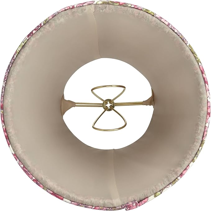 Springcrest Nelle Pink Floral Cottage Core Pleated Shade 3.5x6x5 (Clip-On) - Springcrest