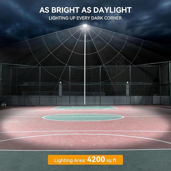 12000W Solar Street Light with Dual Solar Panels, Commercial Grade Parking Lot Lights with Large LEDs, Flood Lights Outdoor wth Motion Sensor and Remote Control for Yard, Street 1 Pack