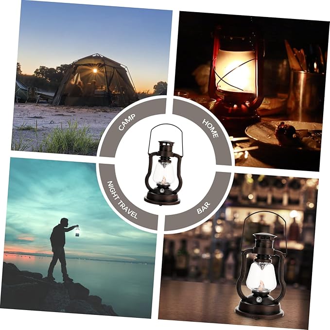 GLEAVI 1pc Vintage Kerosene Lantern Rechargeable Design for Home Decor Festive Events and Bar Settings Chic Handheld Light for Warm Atmosphere Battery Not Included
