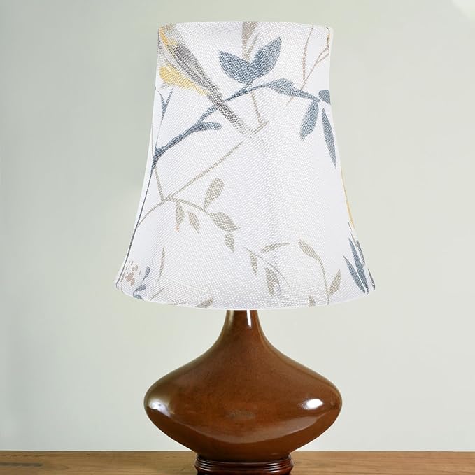 Umbrella Fabric Lampshade, 12" Wide (6" x 6" x 4-2") European Style Lampshade for Desk Lamp Floor Lamp