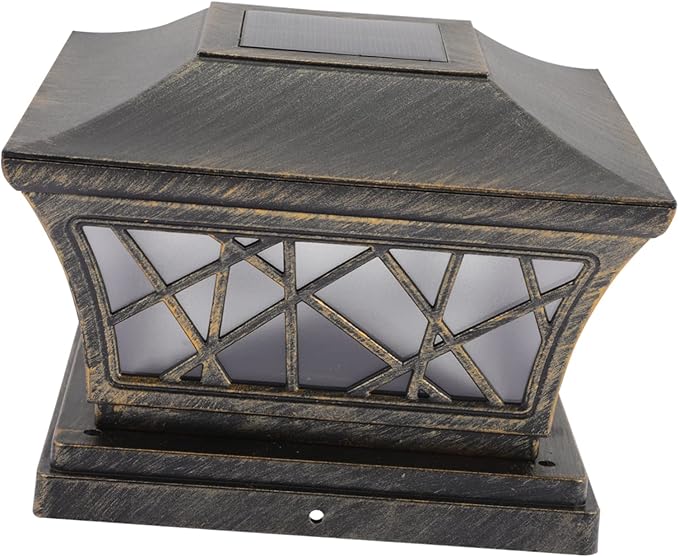 Solar Post Light Outdoor Floor Lamp Decor with High Brightness LED Premium Battery for Garden Courtyard Park Automatic Day Charging and Night Illumination