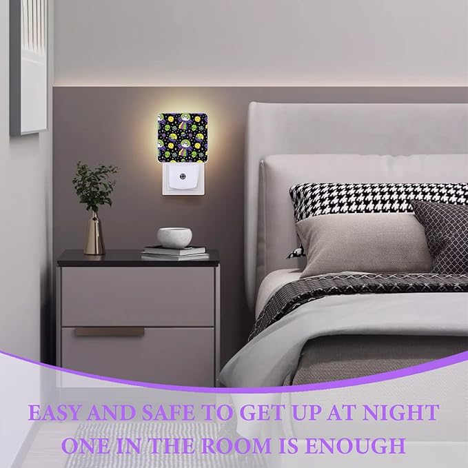 Alien Night Light,Funny Cat Night Lights Plug into Wall,Led Lamp for Stairway/Hallway/Bedroom 0.5W Nightlight Sleep Friendly