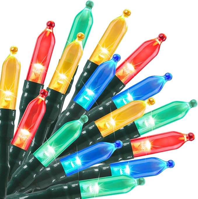 2 Pack Battery Operated Christmas String Lights, 8ft 20 LED Mini Lights with Timer, Christmas Tree Light for Indoor Outdoor Bedroom Wedding Party Holiday Xmas Decoration，Multicolor