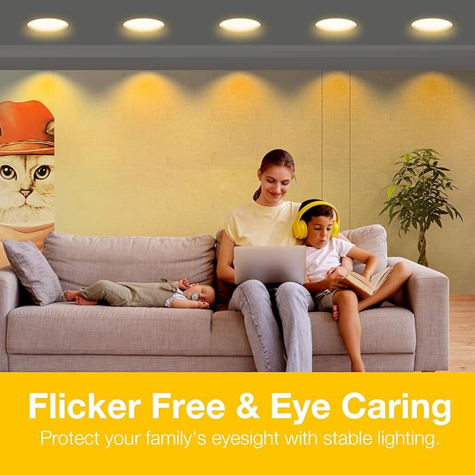 dalattin 12 Pack BR30 LED Bulbs 65W Equivalent, Dimmable Indoor Flood Lights 2700K Soft White, 9W, 800 Lumens, E26 Base, LED Recessed Light Bulb for Living Room, Bedroom, Bathroom, Kitchen