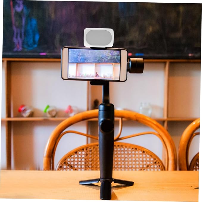 HOMSFOU 1set Portable Magnetic Fill Light for Phone Adjustable Brightness Compatible Stabilizer Compact Pocket for Vlog and Photography