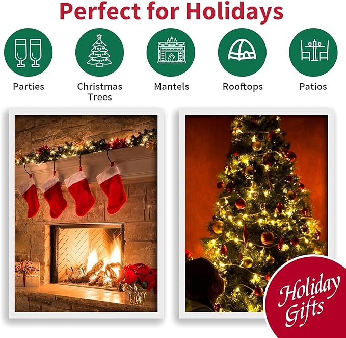 300LED 99FT Warm White String Lights Indoor Outdoor, Connectable Christmas Tree Lights Waterproof 16 Modes with Timer, Clear Wire Fairy Twinkle Light Plug in for Bedroom Wedding Party Xmas Decorations
