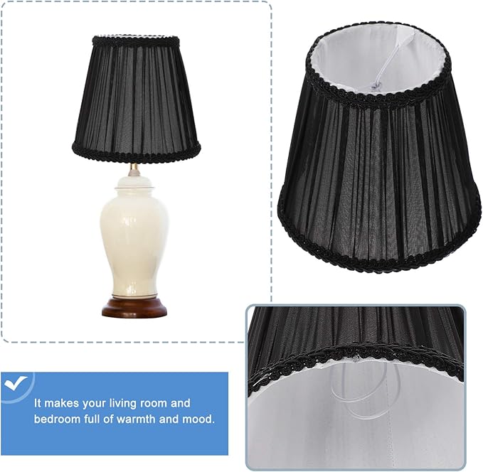 1pc Clamped Bubble Fabric Lampshade Cloth Lamp Shades for Table Lamps Ceiling Light Shade Ceiling Lamp Shade Chandelier Cover Clip on Lampshade Replacement Floor Lamp Bedside Lamp