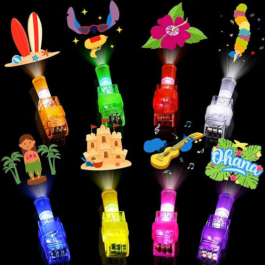 36 Pcs Blue Alien Party Favors LED Finger Lights, Goodie Bag Stuffers Classroom Treasure Box Prizes, Glow Toys Pink and Blue Party Gifts for Kids