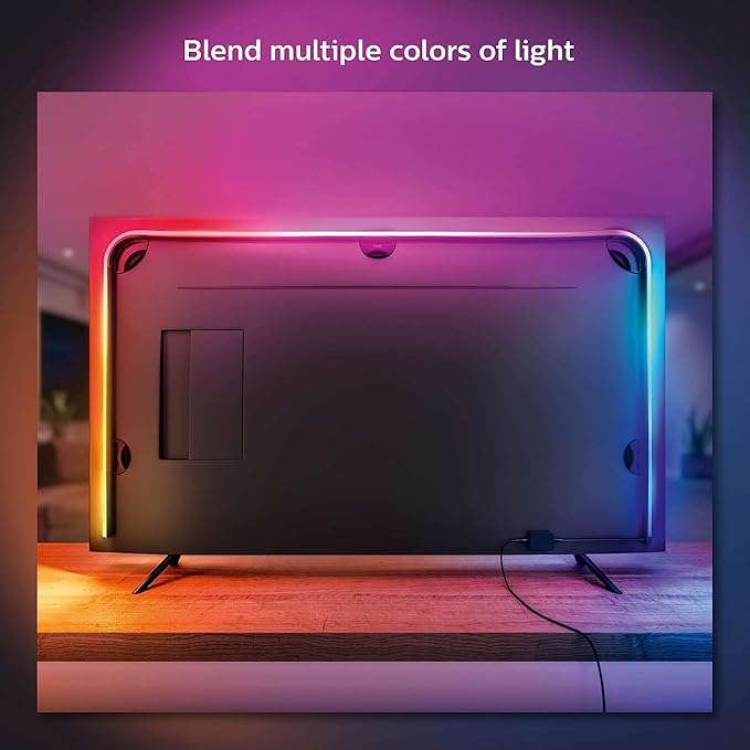 Philips Hue Play Gradient 65" Smart TV Light Strip,Flowing Color-Changing LED Strip Lights,Multicolor TV Backlight Sync with Music&Gaming,Requires Bridge&Sync Box,Control with App&Voice,(Pack of 2)