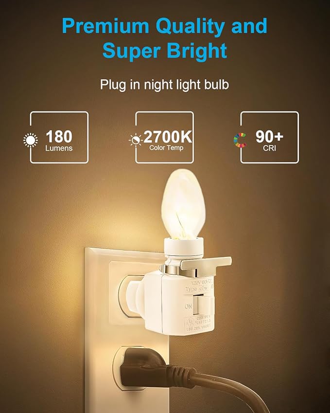 20 Watt Himalayan Salt Lamp Bulbs, Rock Salt Night Light Bulbs with E12 Base for Salt Lamps, Scentsy Warmer Wax Diffuser, Dimmable, Warm White, High Temperature Resistance, 15 Packs